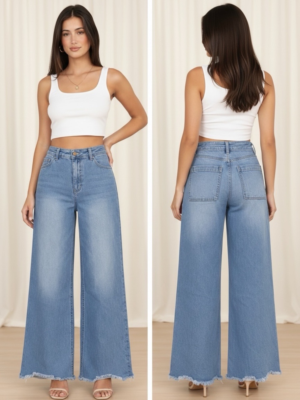 Billabong Wide Leg Jeans in Blue size 27